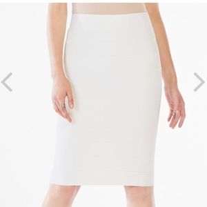 White BCBG pencil skirt
